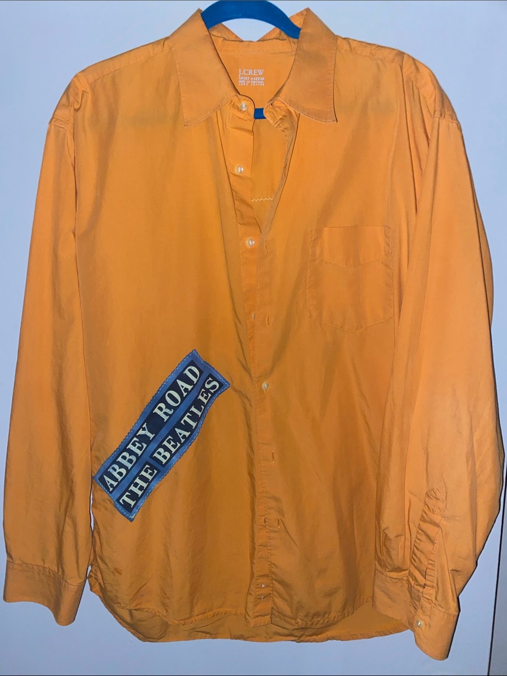 J. Crew Men's Orange Lightweight Button-Up Shirt Jacket